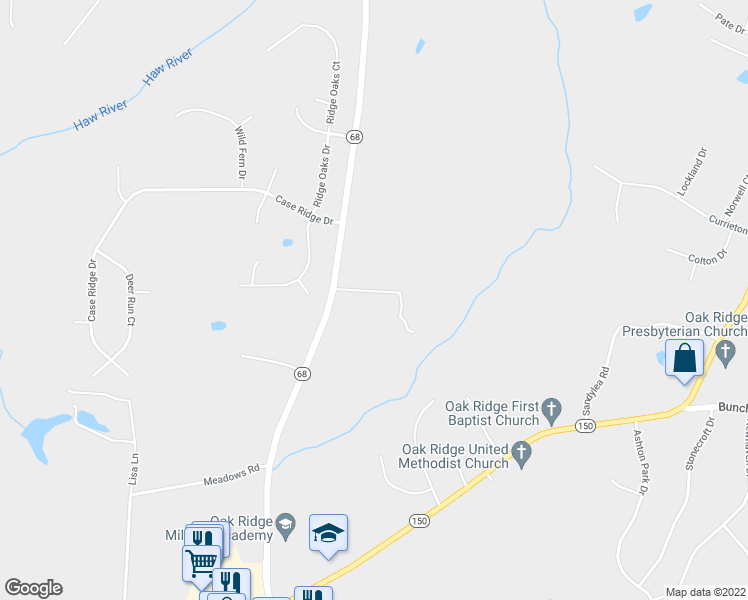 map of restaurants, bars, coffee shops, grocery stores, and more near 8205 Kelly Ford Road in Oak Ridge