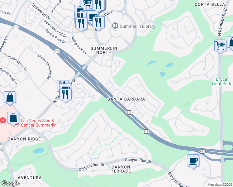 map of restaurants, bars, coffee shops, grocery stores, and more near 1113 Storke in Las Vegas