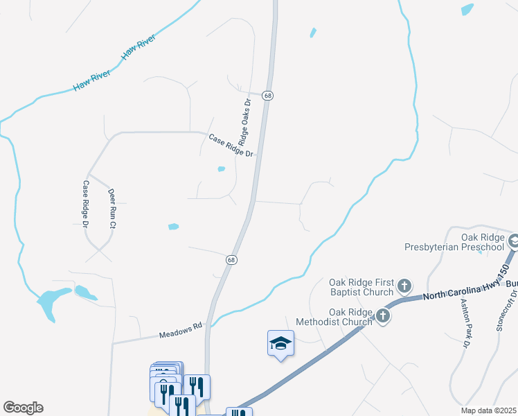 map of restaurants, bars, coffee shops, grocery stores, and more near 8211 Kelly Ford Road in Oak Ridge