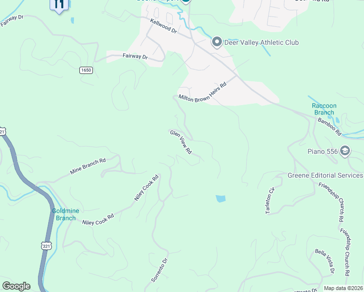 map of restaurants, bars, coffee shops, grocery stores, and more near 704 Milton Brown Heirs Road in Boone