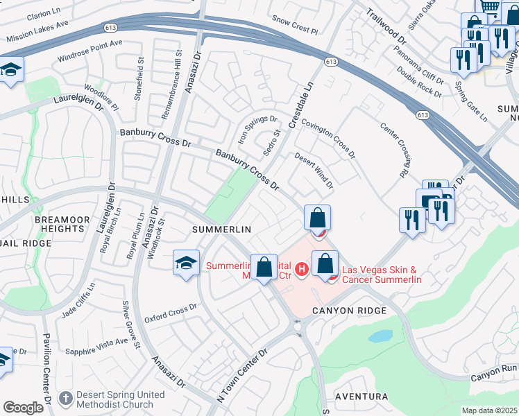 map of restaurants, bars, coffee shops, grocery stores, and more near 10328 Neopolitan Pl in Las Vegas