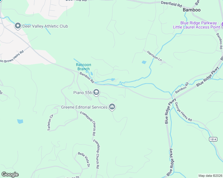 map of restaurants, bars, coffee shops, grocery stores, and more near 1522 Bamboo Road in Boone