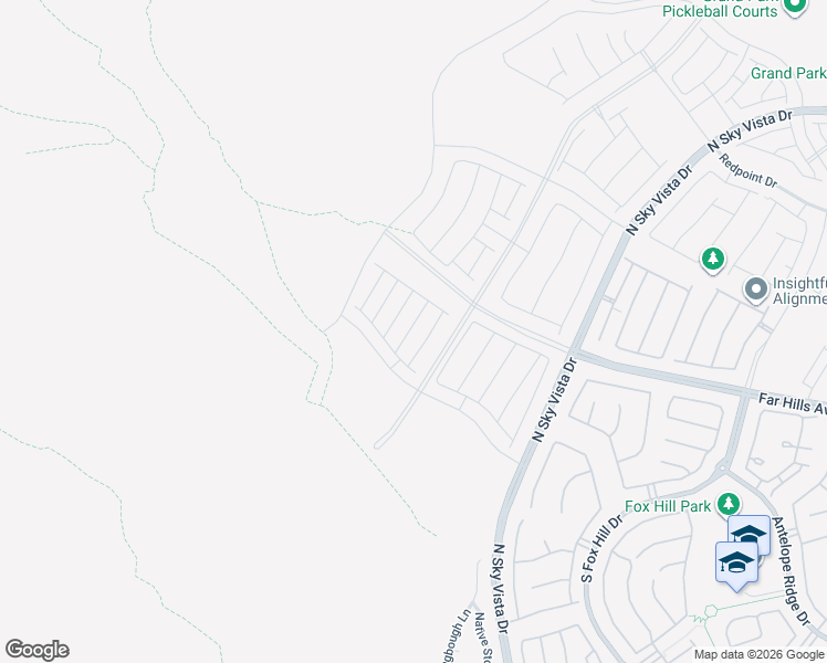 map of restaurants, bars, coffee shops, grocery stores, and more near 167 Cinder Cone Lane in Las Vegas