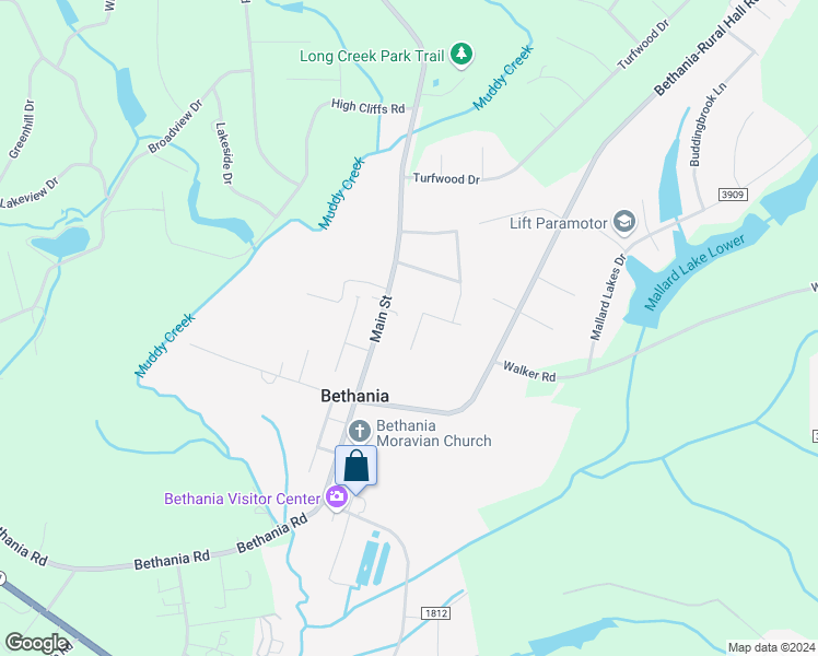 map of restaurants, bars, coffee shops, grocery stores, and more near 5642 Stoneman Place in Pfafftown
