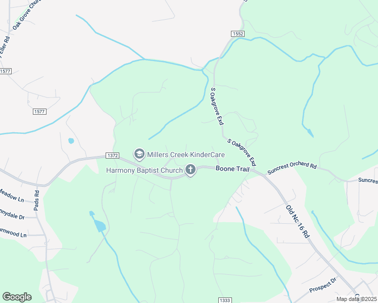 map of restaurants, bars, coffee shops, grocery stores, and more near 118 Whispering Oak Lane in Millers Creek