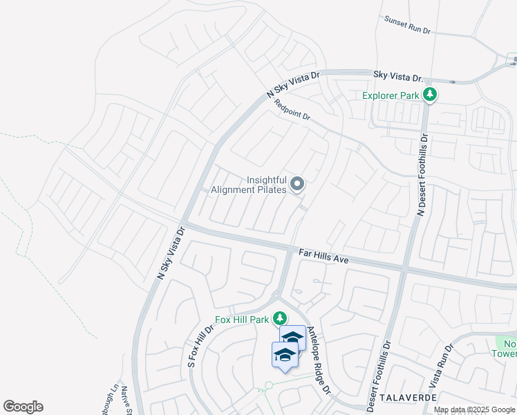 map of restaurants, bars, coffee shops, grocery stores, and more near 12350 Far Hills Avenue in Las Vegas