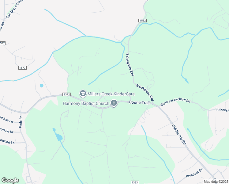 map of restaurants, bars, coffee shops, grocery stores, and more near 118 Whispering Oak Lane in Millers Creek