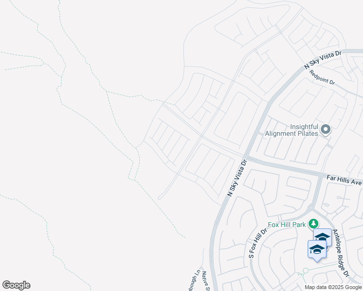 map of restaurants, bars, coffee shops, grocery stores, and more near 125 Silver Run Lane in Las Vegas