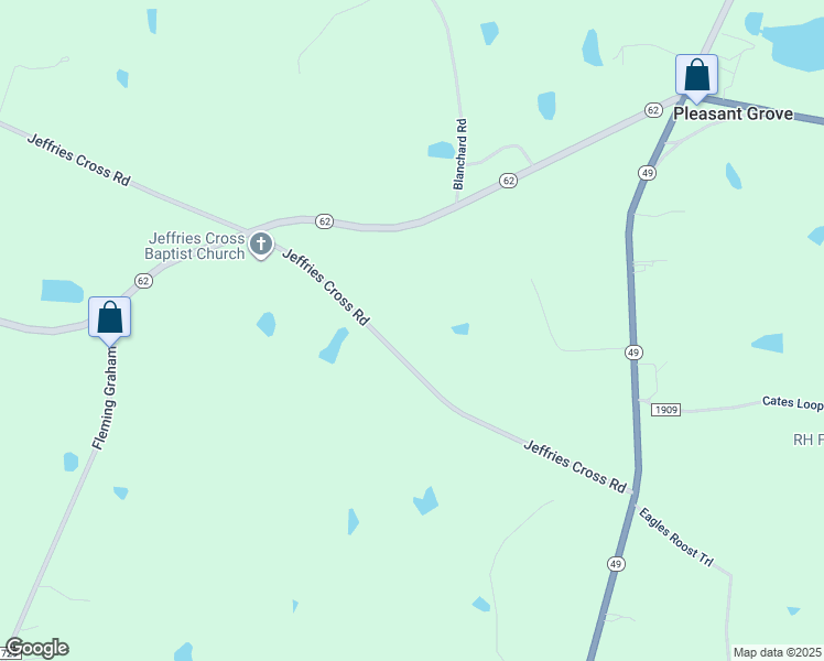 map of restaurants, bars, coffee shops, grocery stores, and more near 2232 Jeffries Cross Road in Burlington