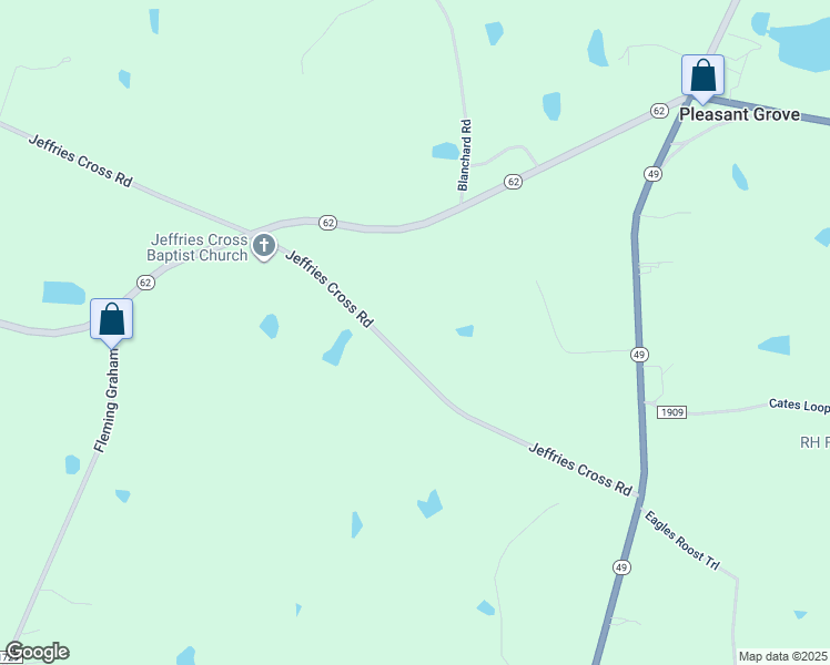 map of restaurants, bars, coffee shops, grocery stores, and more near 2232 Jeffries Cross Road in Burlington