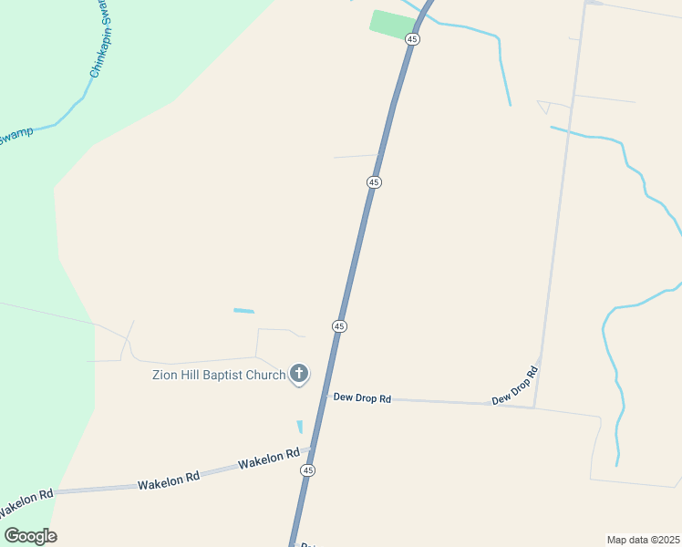 map of restaurants, bars, coffee shops, grocery stores, and more near 2353 North Carolina 45 in Colerain