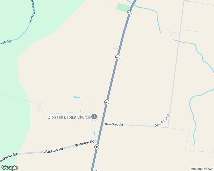 map of restaurants, bars, coffee shops, grocery stores, and more near 2353 North Carolina 45 in Colerain