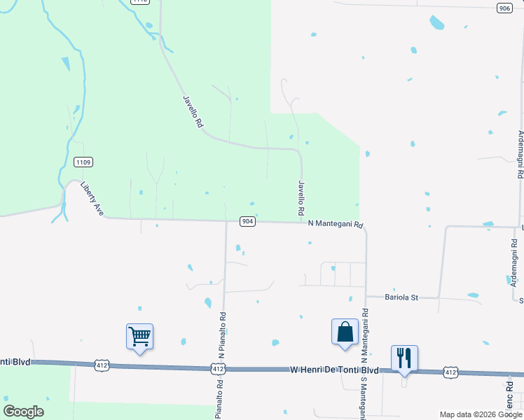 map of restaurants, bars, coffee shops, grocery stores, and more near 1674 Liberty Avenue in Springdale