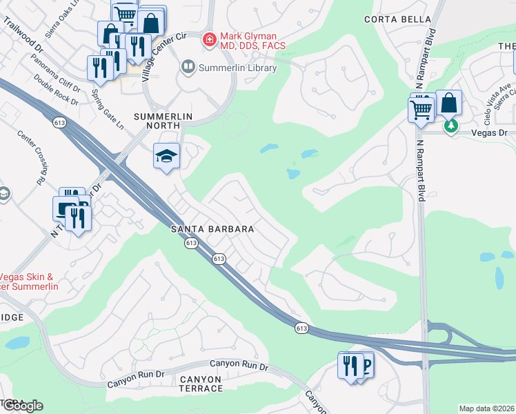 map of restaurants, bars, coffee shops, grocery stores, and more near 9228 Eagle Ridge Drive in Las Vegas