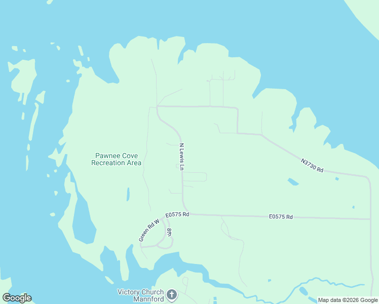 map of restaurants, bars, coffee shops, grocery stores, and more near 1851 North Lewis Lane in Mannford