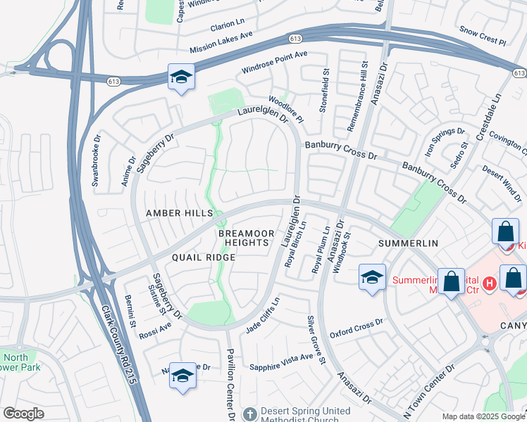 map of restaurants, bars, coffee shops, grocery stores, and more near 10728 Elm Ridge Avenue in Las Vegas