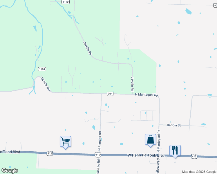 map of restaurants, bars, coffee shops, grocery stores, and more near 1674 Liberty Avenue in Springdale