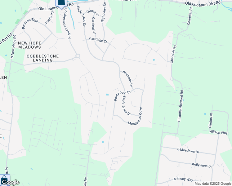map of restaurants, bars, coffee shops, grocery stores, and more near 2122 Ponty Pool Drive in Mount Juliet