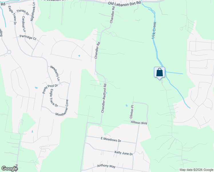 map of restaurants, bars, coffee shops, grocery stores, and more near 617-1279 Chandler-Radford Road in Mount Juliet