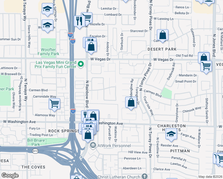 map of restaurants, bars, coffee shops, grocery stores, and more near 1240 Strike Jumper Court in Las Vegas