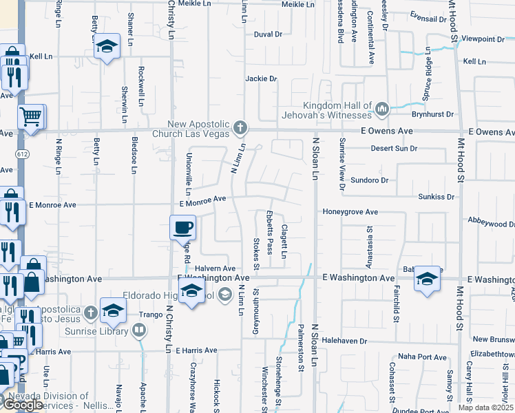 map of restaurants, bars, coffee shops, grocery stores, and more near 5772 Cinnabar Avenue in Las Vegas