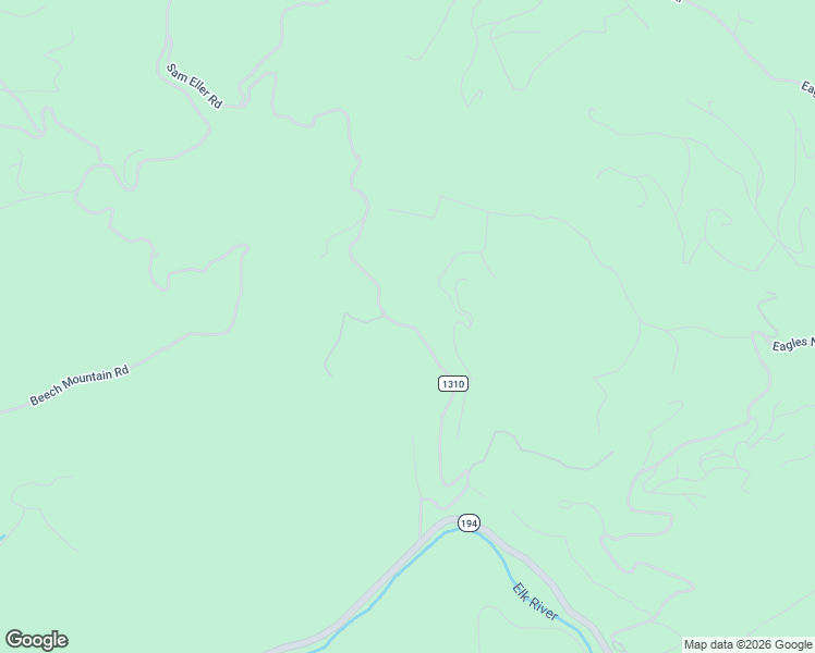 map of restaurants, bars, coffee shops, grocery stores, and more near Sam Eller Road in Beech Mountain