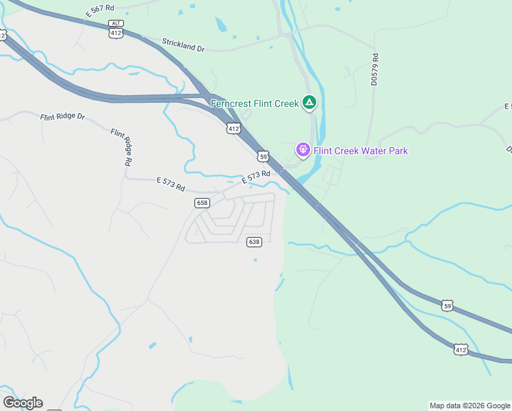 map of restaurants, bars, coffee shops, grocery stores, and more near 16834 East 573 Road in Kansas