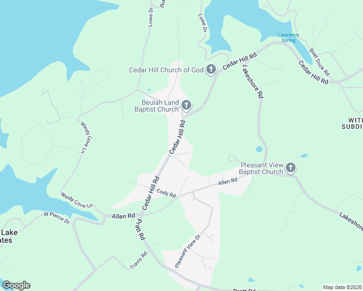 map of restaurants, bars, coffee shops, grocery stores, and more near 7183 Cedar Hill Rd in Hamblen