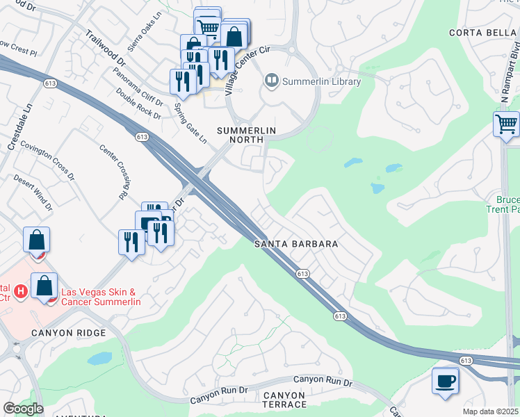 map of restaurants, bars, coffee shops, grocery stores, and more near 1220 Padre Serra in Las Vegas