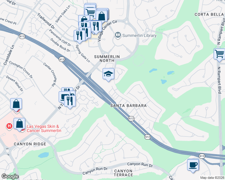 map of restaurants, bars, coffee shops, grocery stores, and more near 1220 Padre Serra in Las Vegas