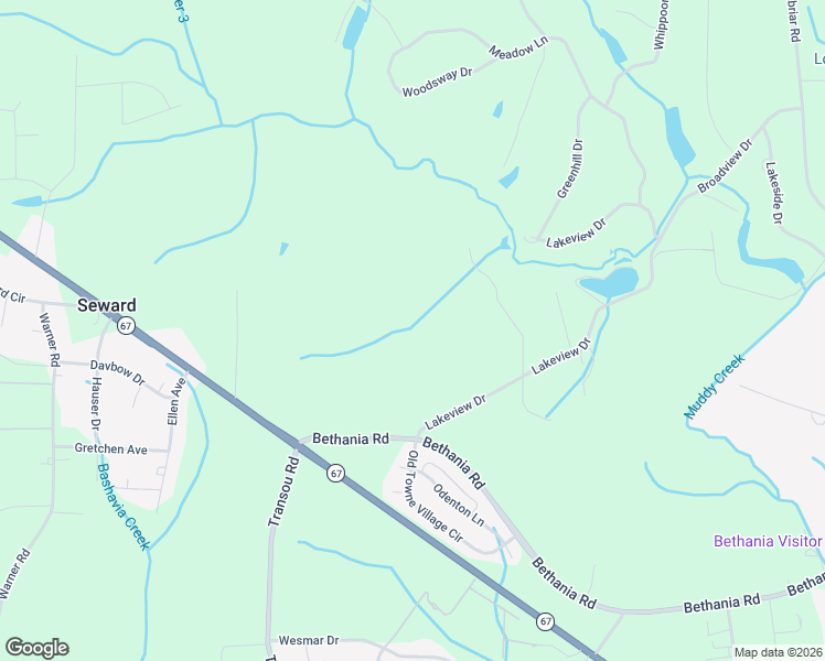 map of restaurants, bars, coffee shops, grocery stores, and more near 3401 Lakeview Drive in Pfafftown