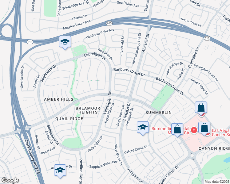 map of restaurants, bars, coffee shops, grocery stores, and more near 1205 Woodmore Drive in Las Vegas