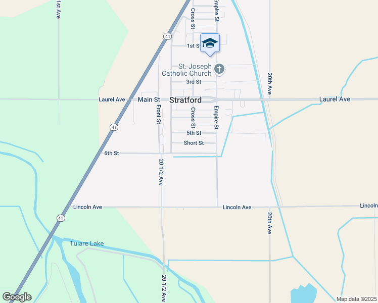 map of restaurants, bars, coffee shops, grocery stores, and more near 20322 6th St in Stratford