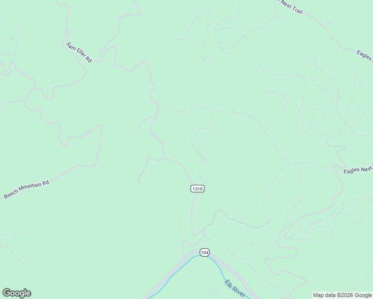 map of restaurants, bars, coffee shops, grocery stores, and more near 633 Sam Eller Road in Elk Park