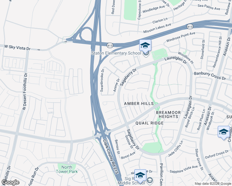 map of restaurants, bars, coffee shops, grocery stores, and more near 1212 Anime Drive in Las Vegas