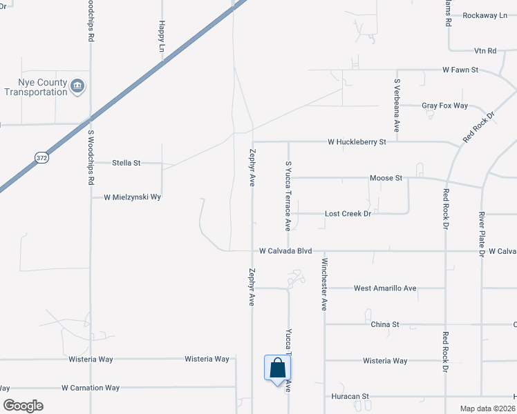 map of restaurants, bars, coffee shops, grocery stores, and more near 2271 Zephyr Avenue in Pahrump