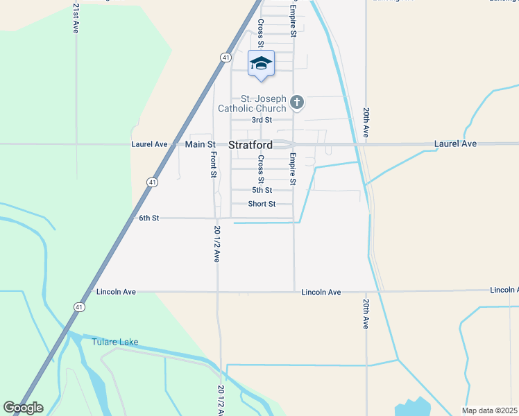map of restaurants, bars, coffee shops, grocery stores, and more near 20322 6th St in Stratford