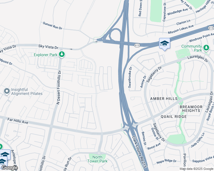 map of restaurants, bars, coffee shops, grocery stores, and more near 600 Carriage Hill Drive in Las Vegas