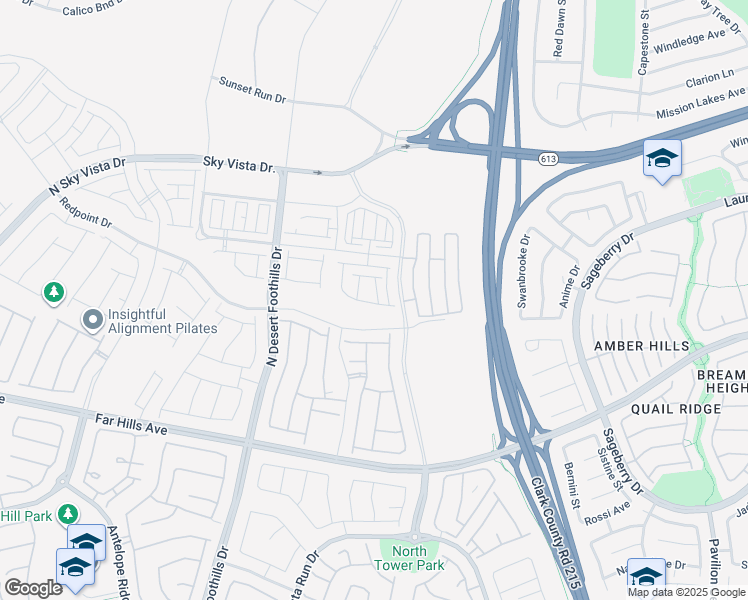 map of restaurants, bars, coffee shops, grocery stores, and more near 483 Fairview Hills Street in Las Vegas