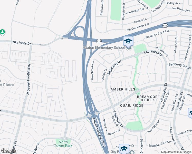 map of restaurants, bars, coffee shops, grocery stores, and more near 1221 Dream Bridge Drive in Las Vegas