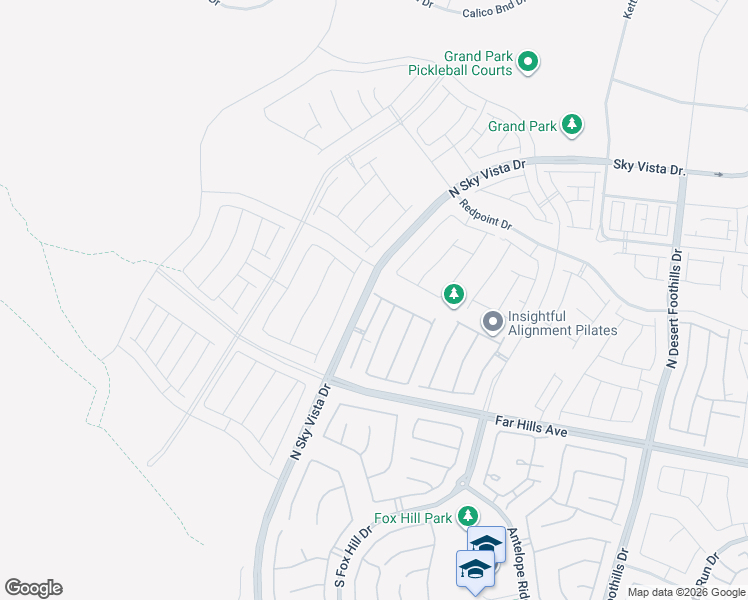 map of restaurants, bars, coffee shops, grocery stores, and more near 12350 Far Hills Avenue in Las Vegas
