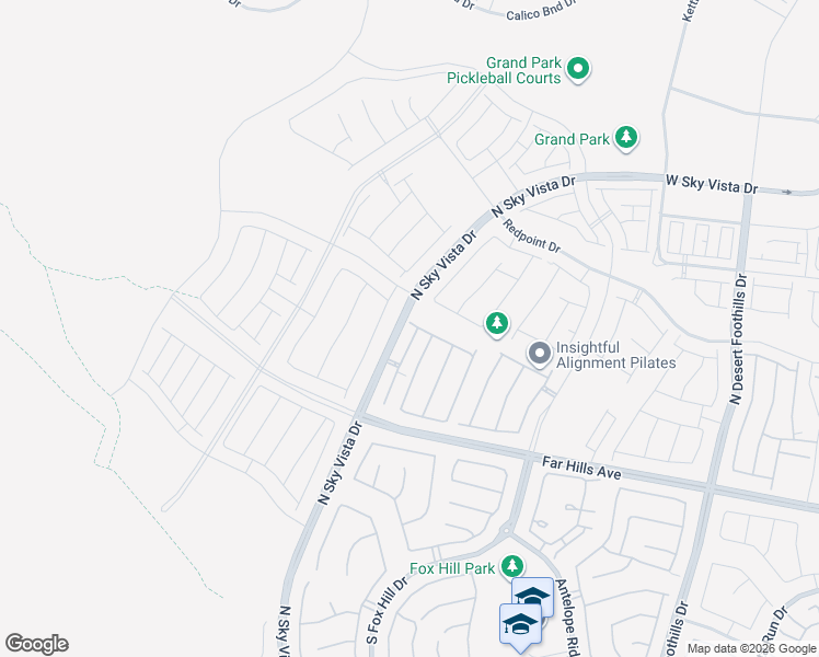 map of restaurants, bars, coffee shops, grocery stores, and more near 12350 Far Hills Avenue in Las Vegas