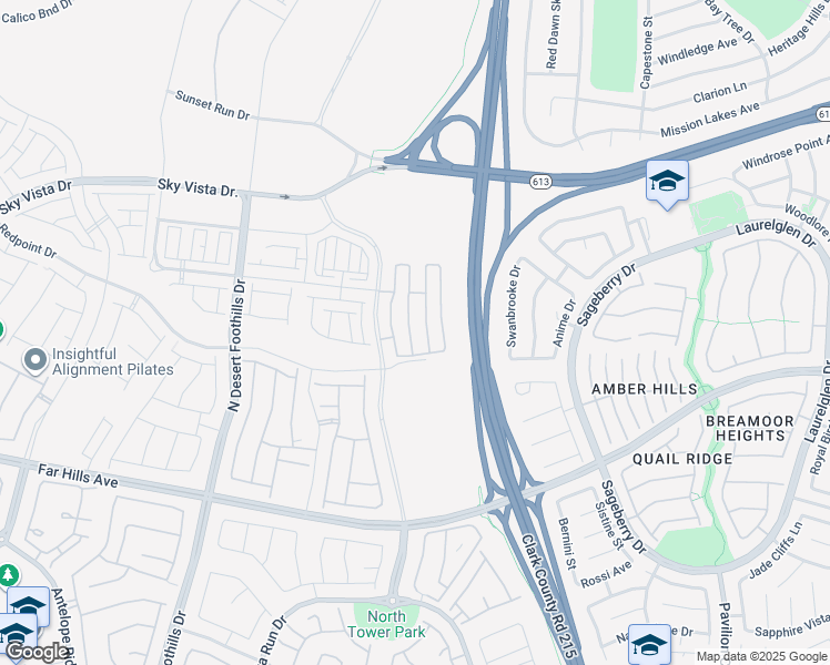 map of restaurants, bars, coffee shops, grocery stores, and more near 600 Carriage Hill Drive in Las Vegas