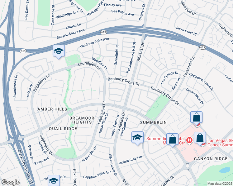 map of restaurants, bars, coffee shops, grocery stores, and more near 10624 Brianhurst Avenue in Las Vegas