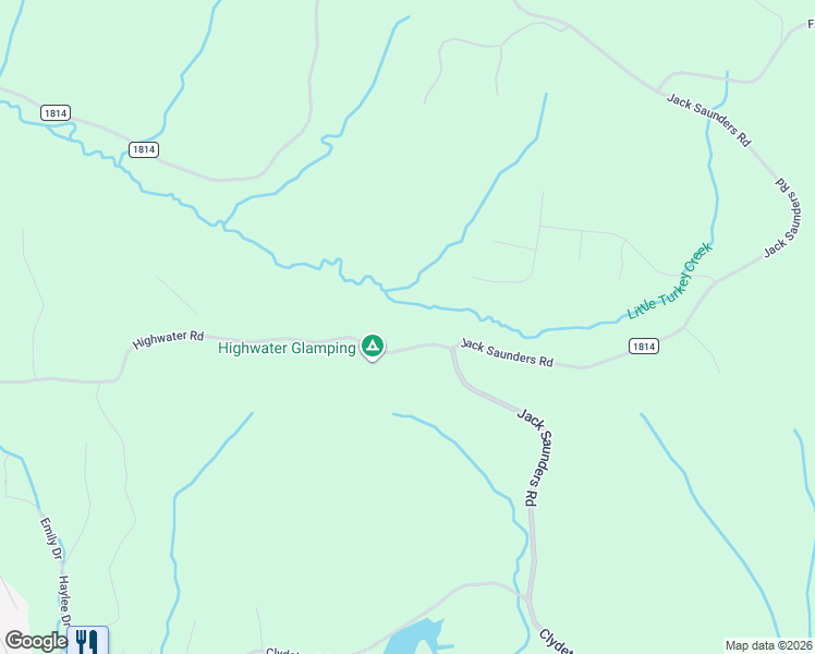 map of restaurants, bars, coffee shops, grocery stores, and more near 102 Highwater Lane in Waverly