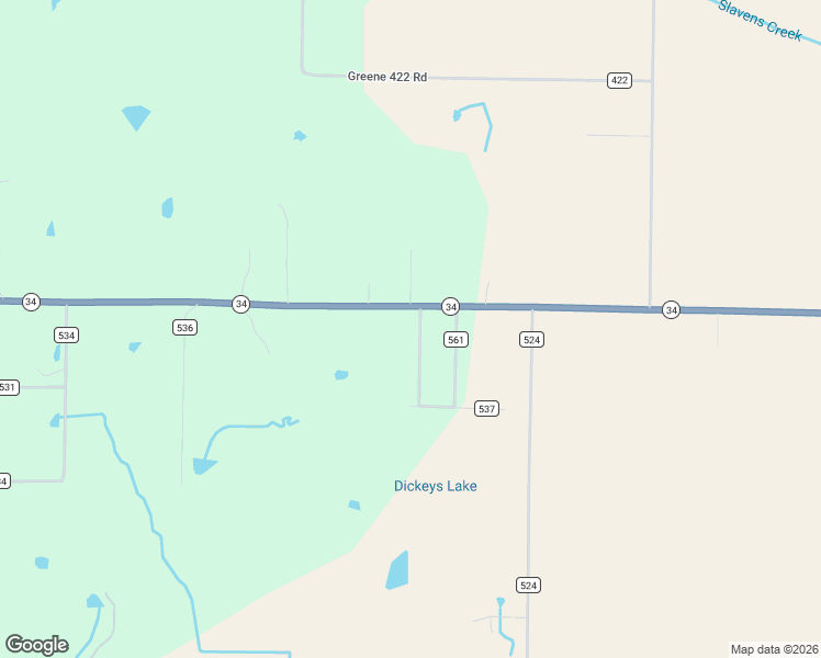 map of restaurants, bars, coffee shops, grocery stores, and more near 112 Greene Road 561 in Marmaduke