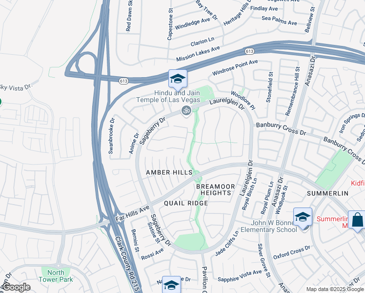 map of restaurants, bars, coffee shops, grocery stores, and more near 11000 Pine Knolls Court in Las Vegas