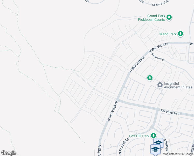 map of restaurants, bars, coffee shops, grocery stores, and more near Unnamed Road in Las Vegas