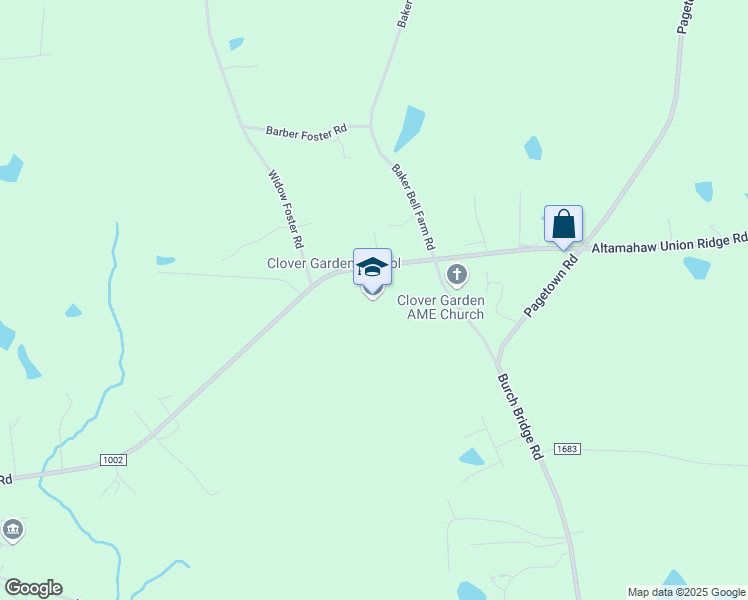 map of restaurants, bars, coffee shops, grocery stores, and more near 2454 Altamahaw Union Ridge Road in Burlington