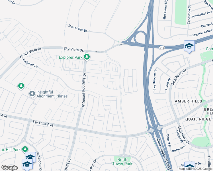map of restaurants, bars, coffee shops, grocery stores, and more near 495 Granite Arch Street in Las Vegas